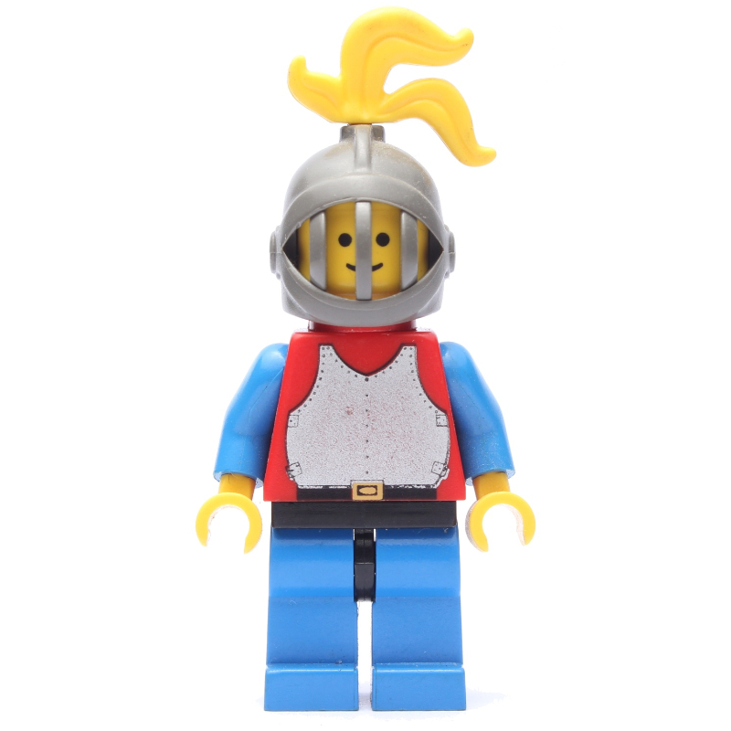LEGO Knight (Breastplate on Red) - Blue Legs, Yellow Plume (fig-006565)