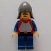 Knight (Breastplate on Red) - Blue Legs, Dark Gray Neck-Protector