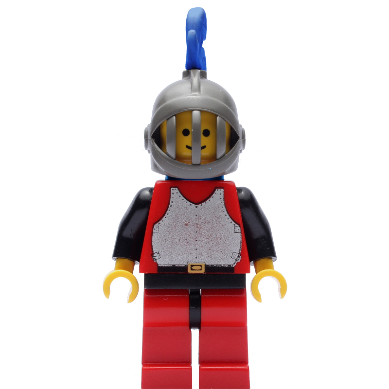LEGO Knight (Breastplate on Red) - Red Legs, Blue Plume (fig-006571)
