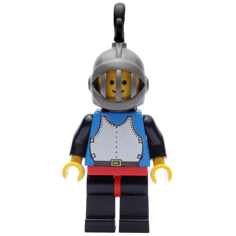 LEGO Knight (Breastplate on Blue) - Black Legs, Black Plume (fig-006575)