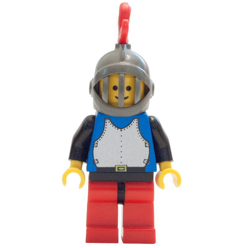 LEGO Knight (Breastplate on Blue) - Red Legs, Red Plume (fig-006583)