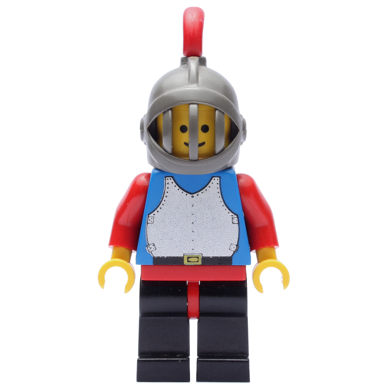 LEGO Knight (Breastplate on Blue) - Black Legs, Red Plume (fig-006585)