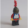 Knight (Breastplate on Blue) - Black Legs, Red Dragon Plume