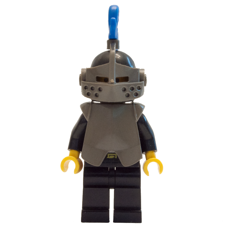 LEGO Knight (Breastplate on Black) - Black Legs, Armor, Blue Plume (fig-006587)