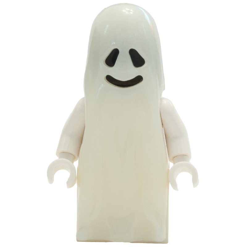 LEGO Ghost - Glow in the Dark, Brick Built Legs, 3626a (fig-006589)