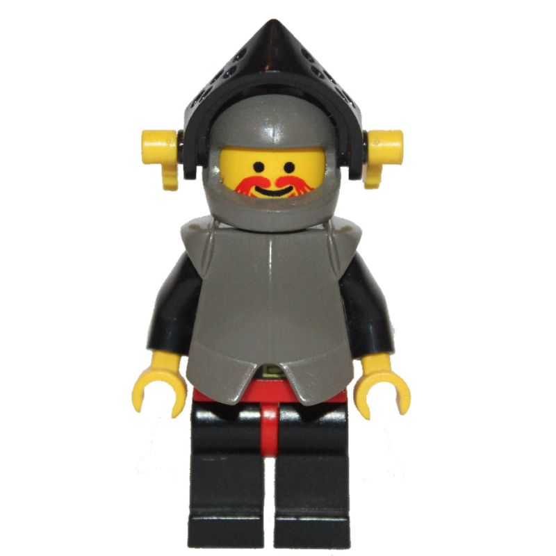 LEGO Knight (Breastplate on Black) - Black Legs, Armor, Yellow Dragon Plume (fig-006590)
