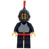 Knight (Breastplate on Black) - Black Legs, Black Helmet, Red Plume