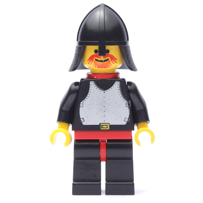 LEGO Knight (Breastplate on Black) - Black Legs, Neck-Protector (fig-006593)
