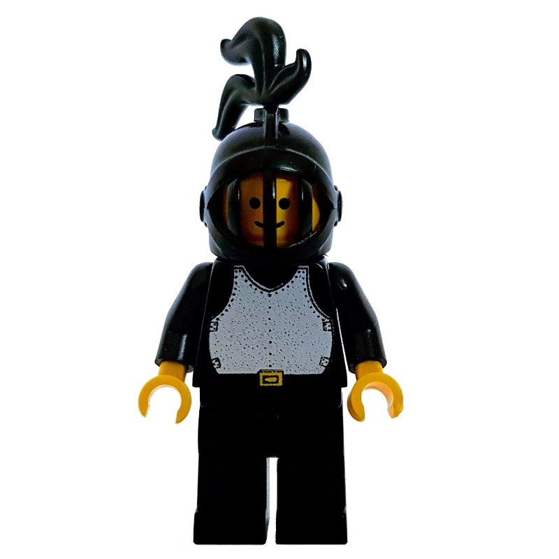 LEGO Knight (Breastplate on Black) - Black Legs, Black Helmet, Black Plume (fig-006594)