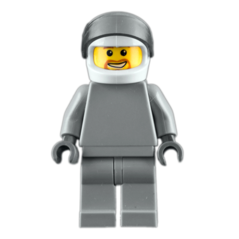 LEGO Star Justice Astronaut, Beard, Plain Light Bluish Gray (fig-006684)