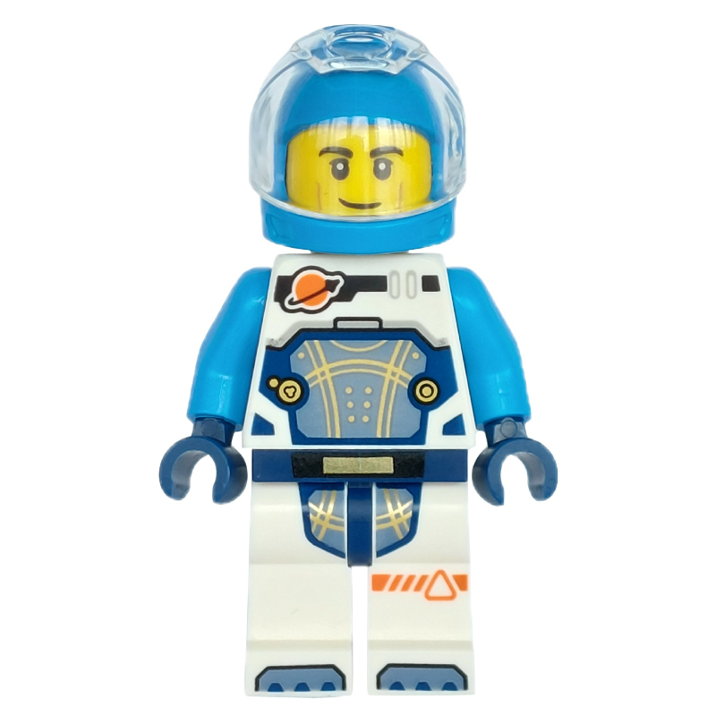 LEGO Astronaut, White and Dark Azure Spacesuit, Dark Azure Helmet (fig-006711)