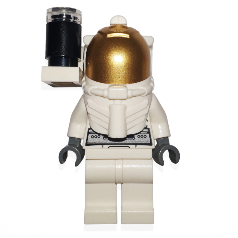LEGO Astronaut, White, Diver Helmet, Gold Visor, Side Light (fig-006712)