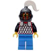 Knight (Scale Mail on Red) - Black Arms, Blue Legs, White Plume