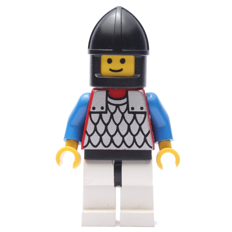 LEGO Knight (Scale Mail on Red) - Black Arms, White Legs (fig-006729)