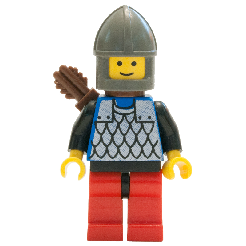 LEGO Archer (Scale Mail on Blue) - Black Arms, Red Legs (fig-006737)