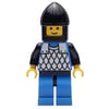 Knight (Scale Mail on Blue) - Black Arms, Blue Legs, Black Chin-Guard