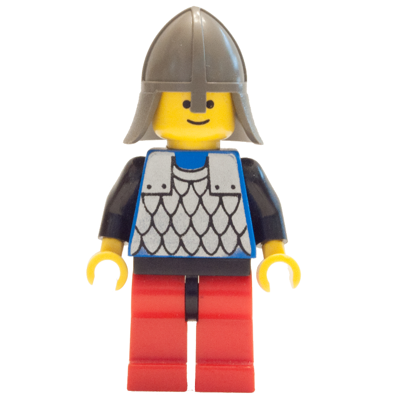 LEGO Knight (Scale Mail on Blue) - Black Arms, Red Legs (fig-006739)