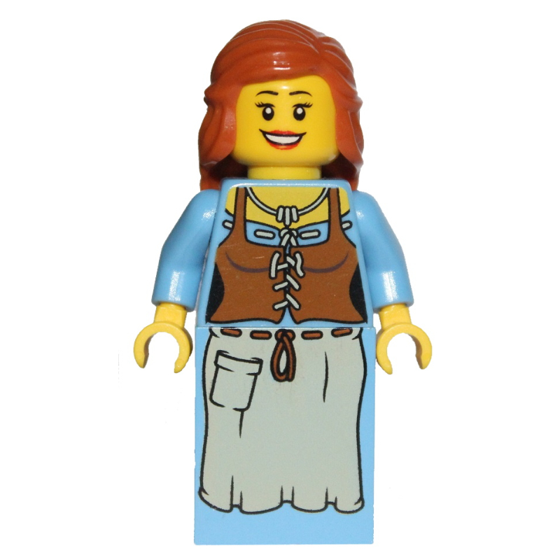 LEGO Maiden (Kingdoms) - Dark Orange Hair (fig-006741)