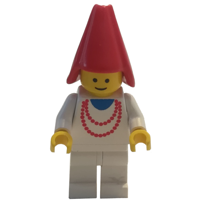 LEGO Maiden - White Legs, Red Cone Hat (fig-006746)