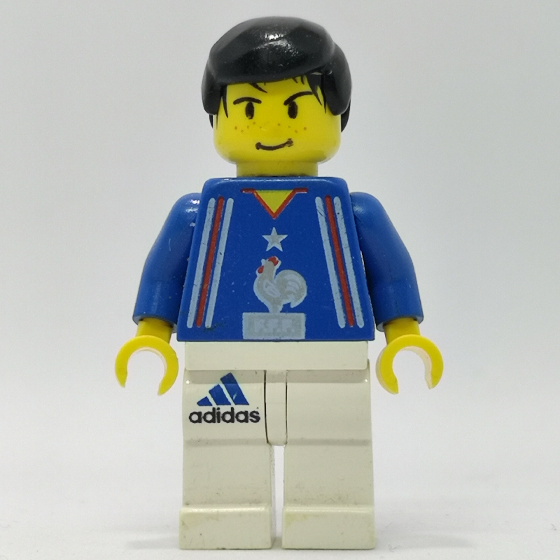LEGO Soccer Player Blue Torso, White Legs 1 (fig-006773)