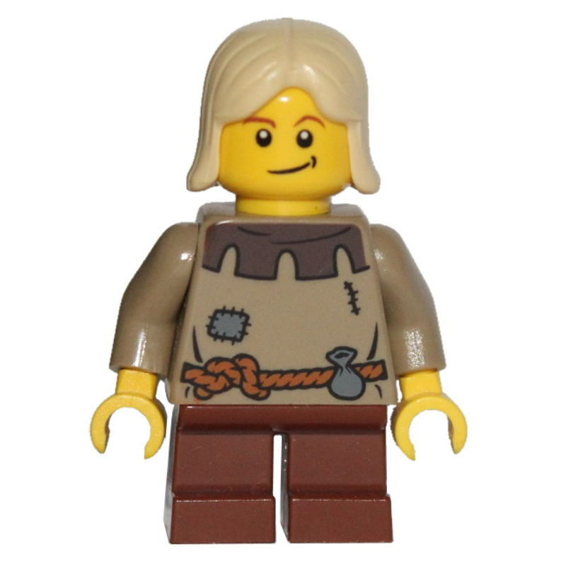LEGO Peasant (Fantasy Era) - Tan Hair (fig-006783)