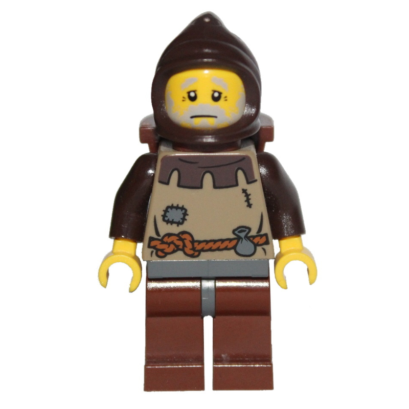 LEGO Peasant (Fantasy Era) - Dark Brown Hood (fig-006784)