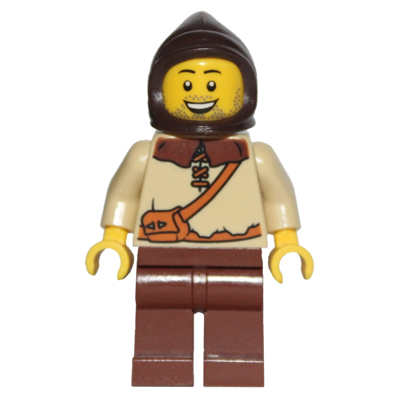 LEGO Peasant (Kingdoms) - Dark Brown Hood (fig-006787)