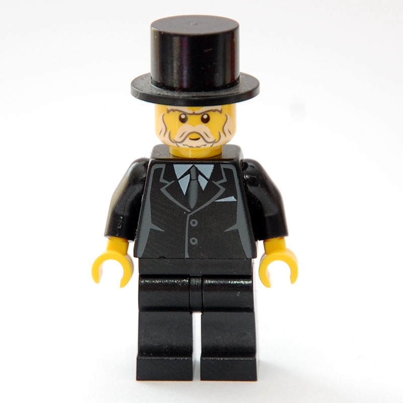 LEGO Sleigh Driver, Black Suit, Top Hat (fig-006805)