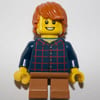 Boy, Plaid Shirt, Short Medium Nougat Legs, Dark Orange Hair