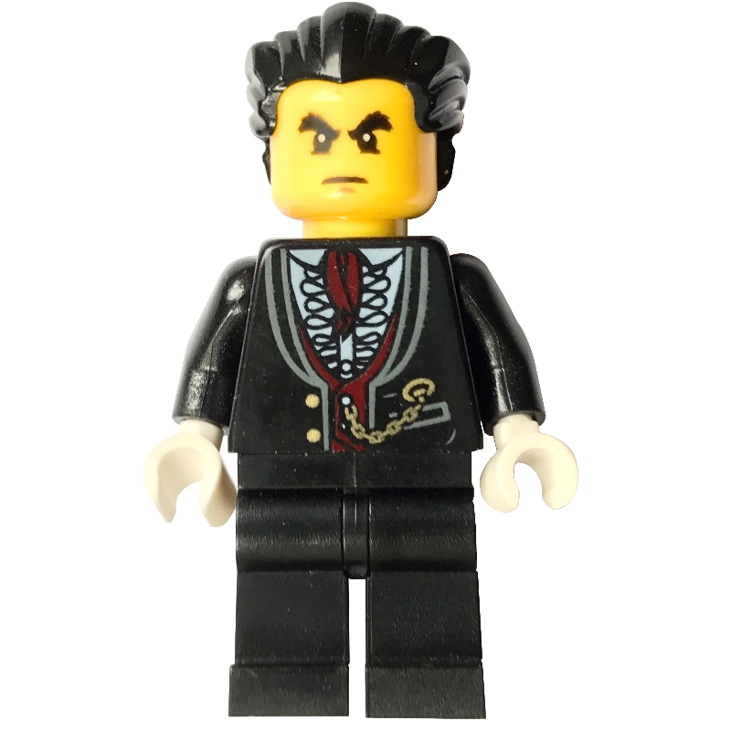 LEGO Vampire, Ruffled Shirt, Gold Chain (fig-006825)