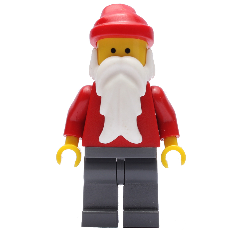 LEGO Santa, Plain Red, Dark Bluish Gray Legs (fig-006838)