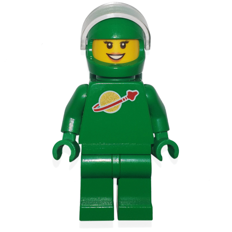 LEGO Classic Spacewoman, Green, Helmet and Visor (Yve) (fig-006840)