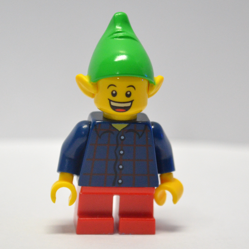 LEGO Elf, Dark Blue Plaid Button Shirt (fig-006849)