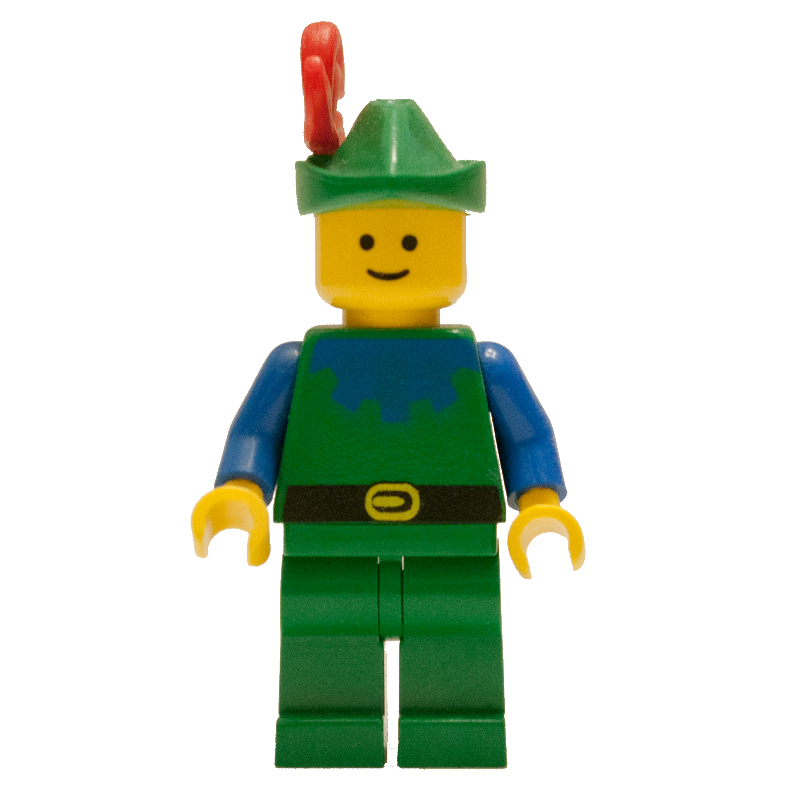 LEGO Forestman (Forestmen) - Blue, Red Triple-Plume (fig-006855)