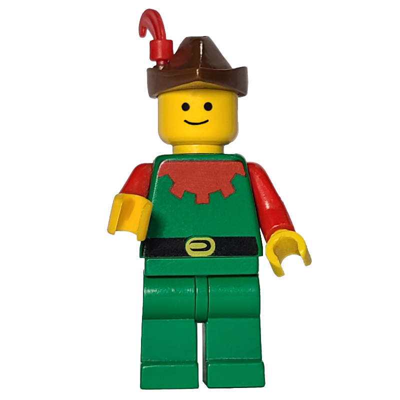 LEGO Forestman (Forestmen) - Red, Brown Hat, Red Plume (fig-006860)