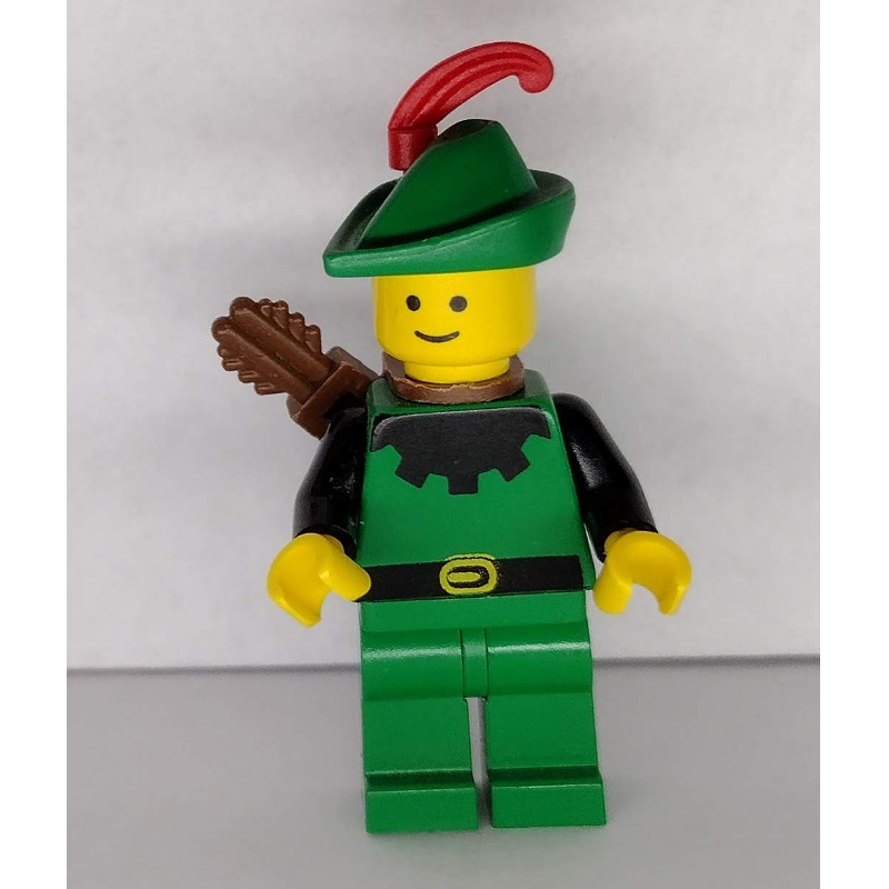 LEGO Forestman Archer (Forestmen) - Black, Red Plume (fig-006864)