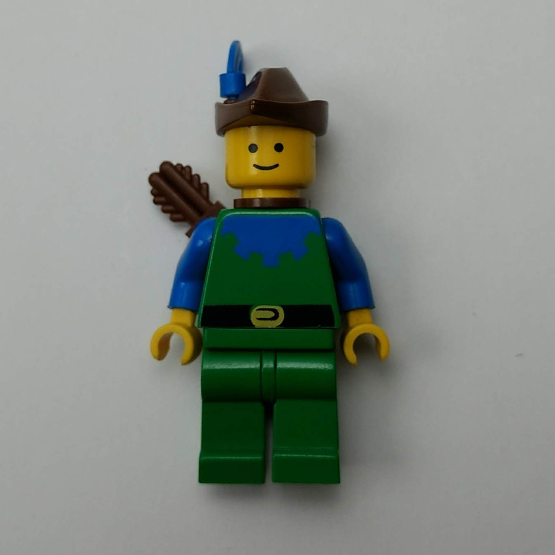 LEGO Forestman Archer (Forestmen) - Blue, Brown Hat, Blue Plume (fig-006865)