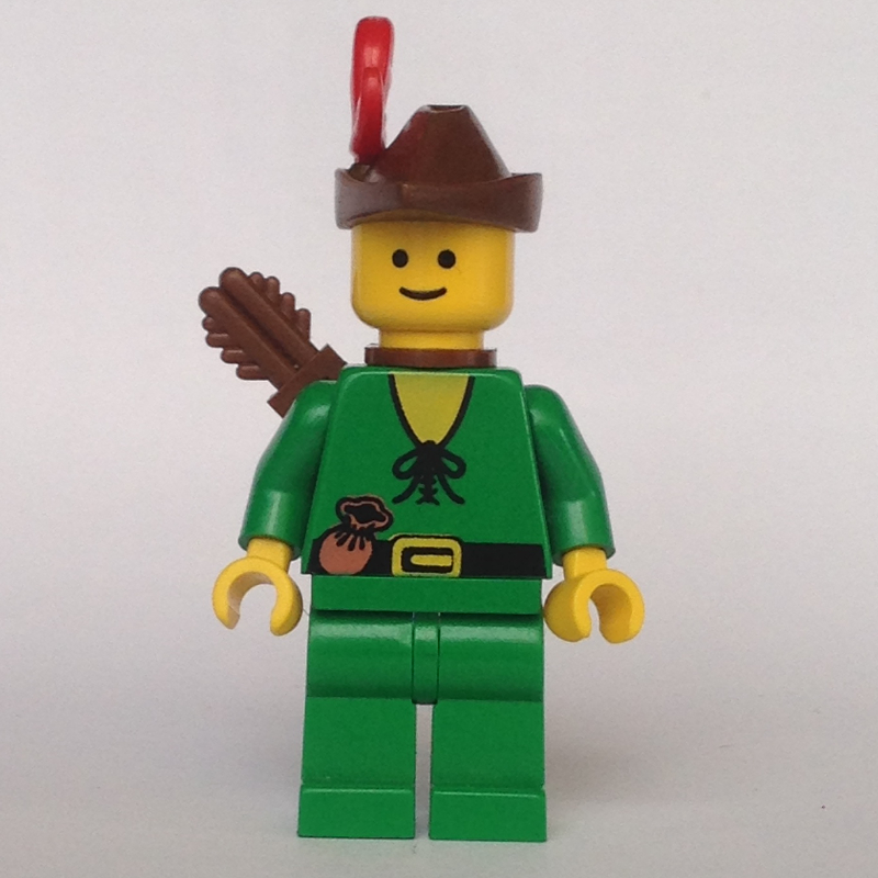 LEGO Forestman Archer (Forestmen) - Yellow, Red Plume (fig-006867)