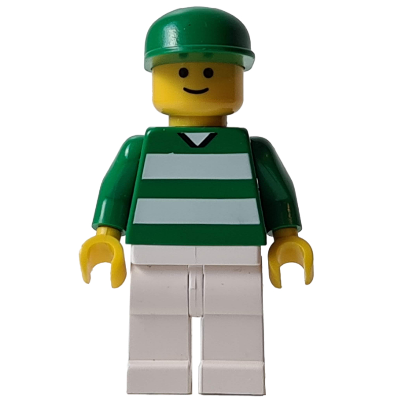 LEGO Soccer Fan, Green Torso, White Legs, Green Cap (fig-006896)