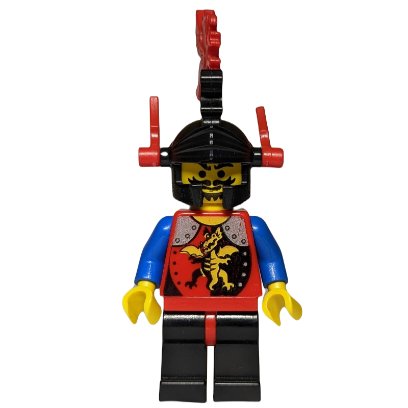 LEGO Knight (Dragon Knights) - Black Legs, Red Hips, Red Plumes (fig-006903)