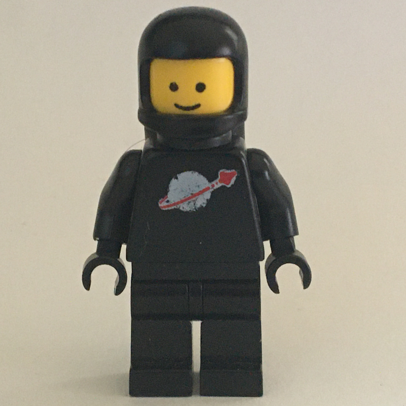 LEGO Classic Spaceman, Black with Airtanks (3842a Helmet) (fig-006910)