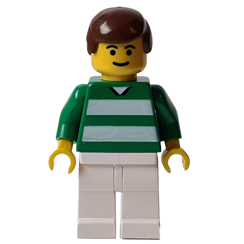 LEGO Soccer Player Green Torso, White Legs #11 (fig-006919)