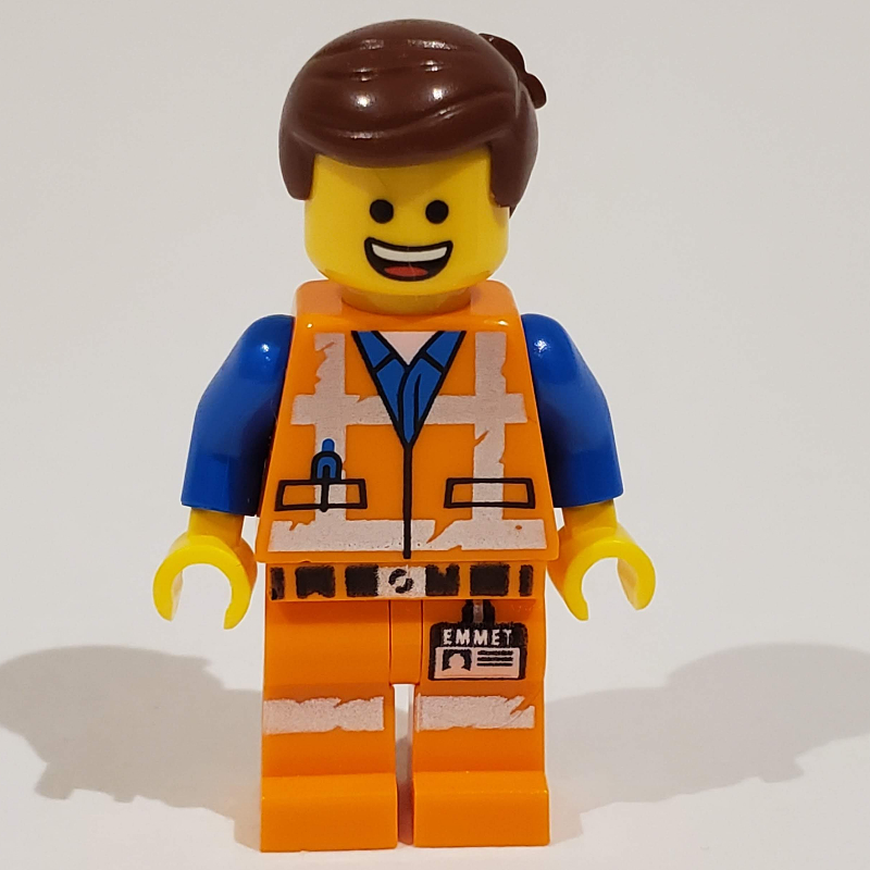 LEGO Emmet, Worn Outfit, Happy / Screaming (fig-007059)