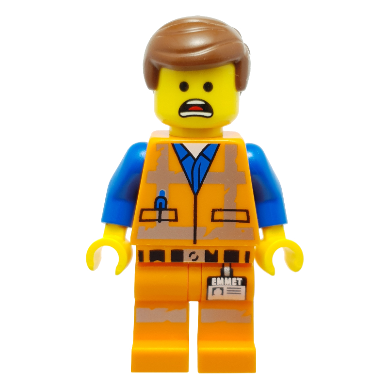 LEGO Emmet, Worn Outfit, Happy (Wink) / Scared (fig-007069)