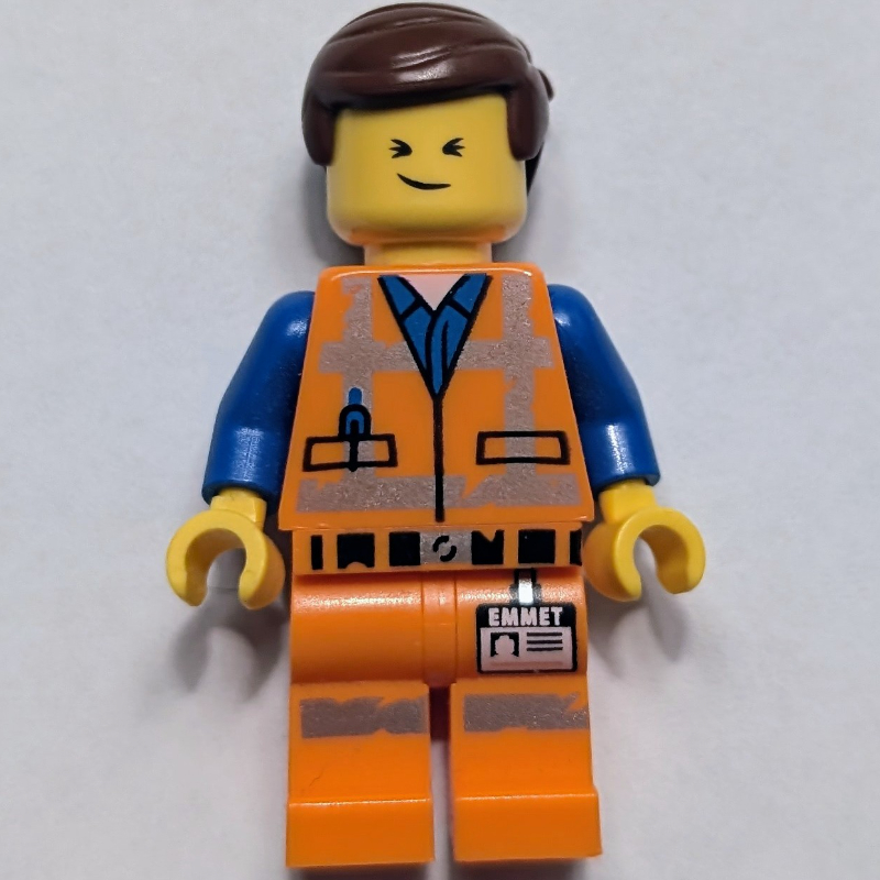 LEGO Emmet, Worn Outfit, Happy / Closed Eyes (fig-007083)