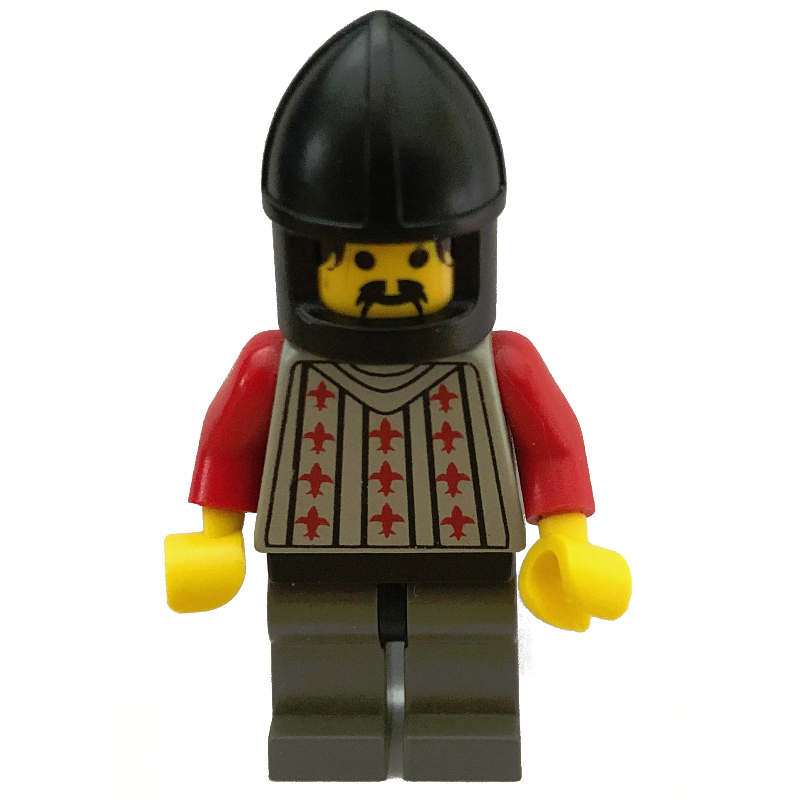 LEGO Knight (Fright Knights) - Dark Gray Legs, Black Chin-Guard (fig-007114)