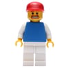 Man - Blue Torso, White Arms, White Legs, Red Cap