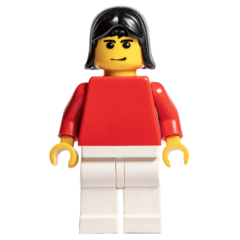 LEGO Soccer Player Red Plain Torso, White Legs 1 (fig-007122)