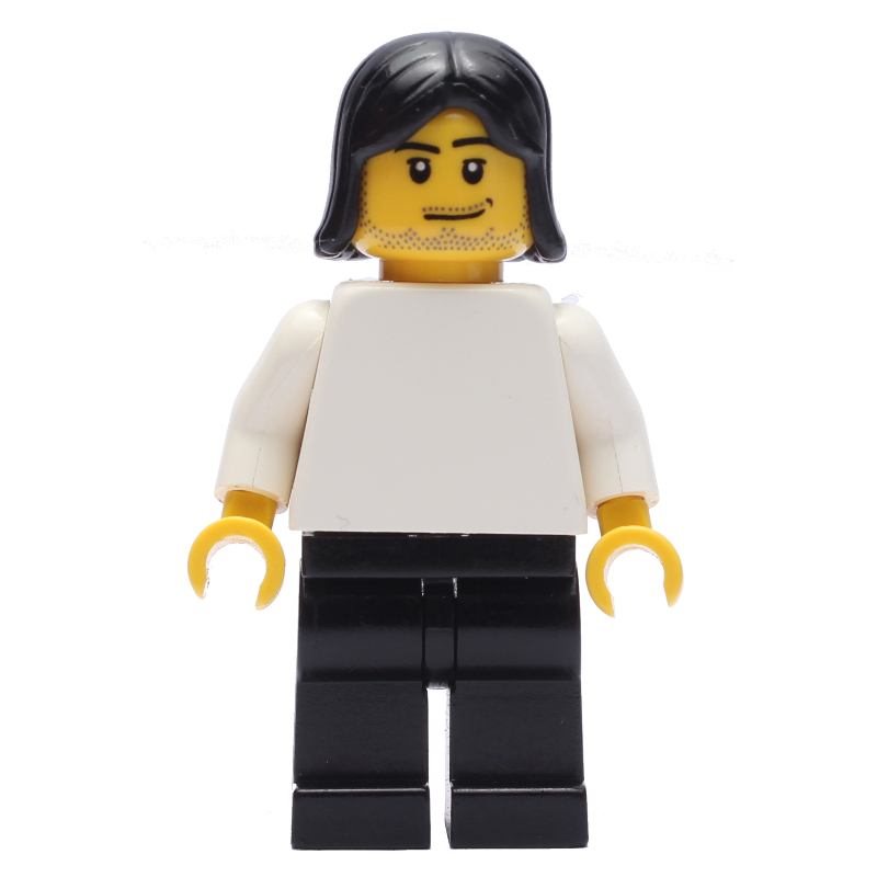 LEGO Soccer Player White Plain Torso, Black Legs 1 (fig-007127)