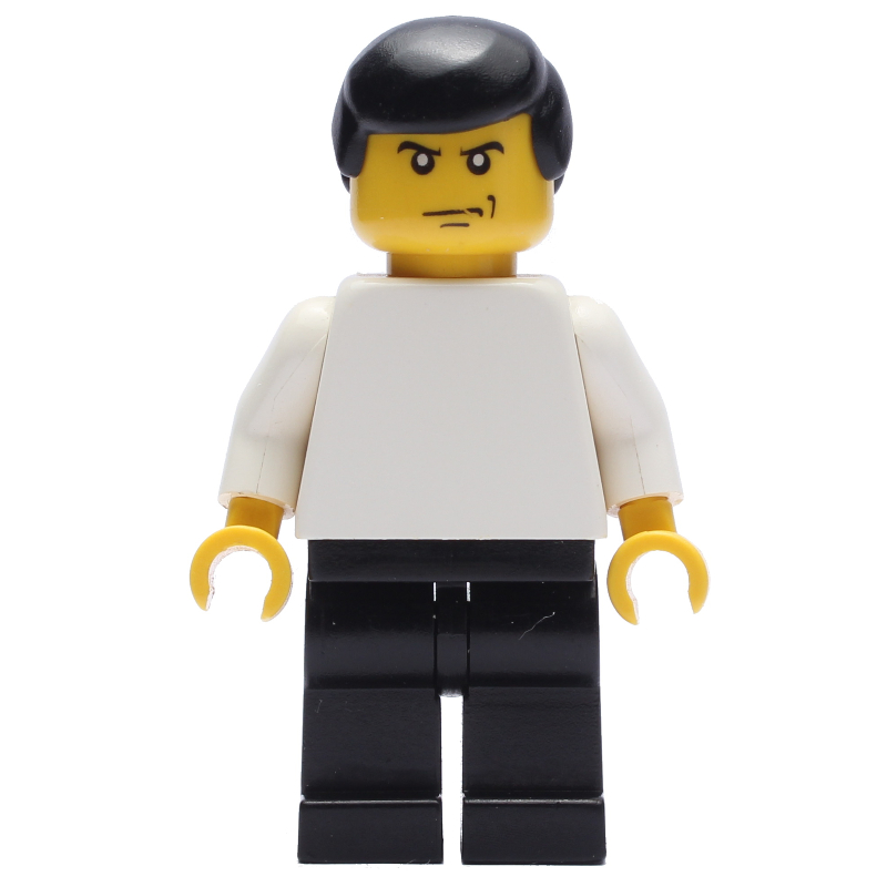 LEGO Soccer Player White Plain Torso, Black Legs 2 (fig-007128)